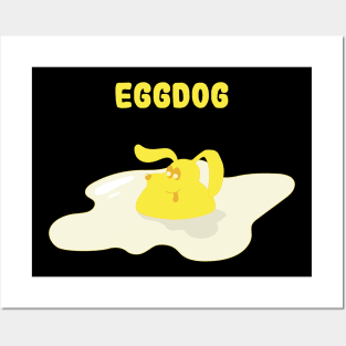 Funny dog as fried egg Posters and Art